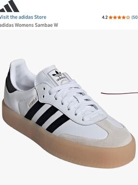 adidas White Black Samba Sneaker with Gum Sole
